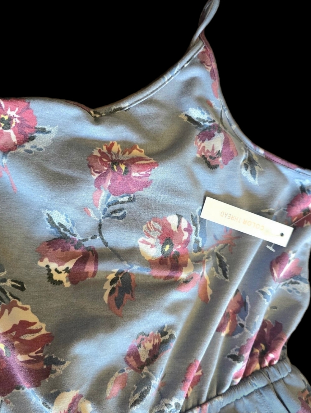 "Color Thread" Floral Romper-Size Lg-NWT - Picture 3 of 6